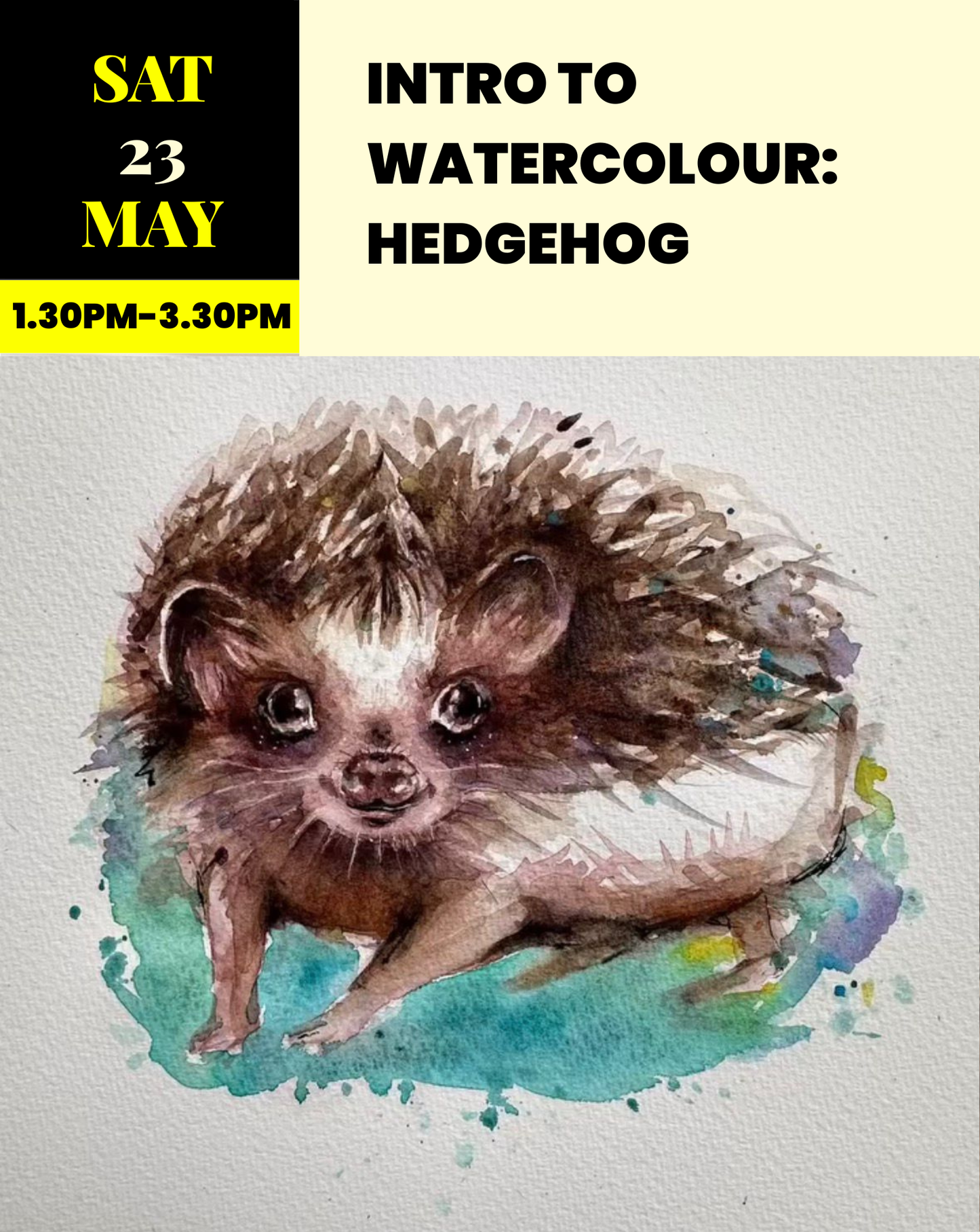 Intro to Watercolour: Hedgehog