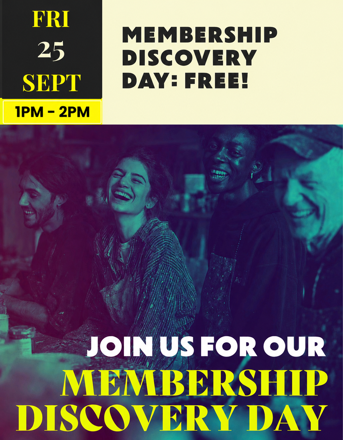 Membership discovery day | FREE | Friday 25 September