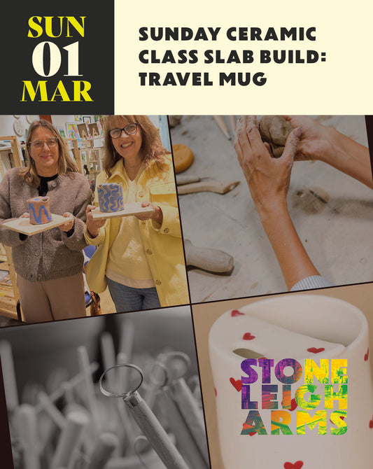 Sunday ceramic class: slab build a travel mug