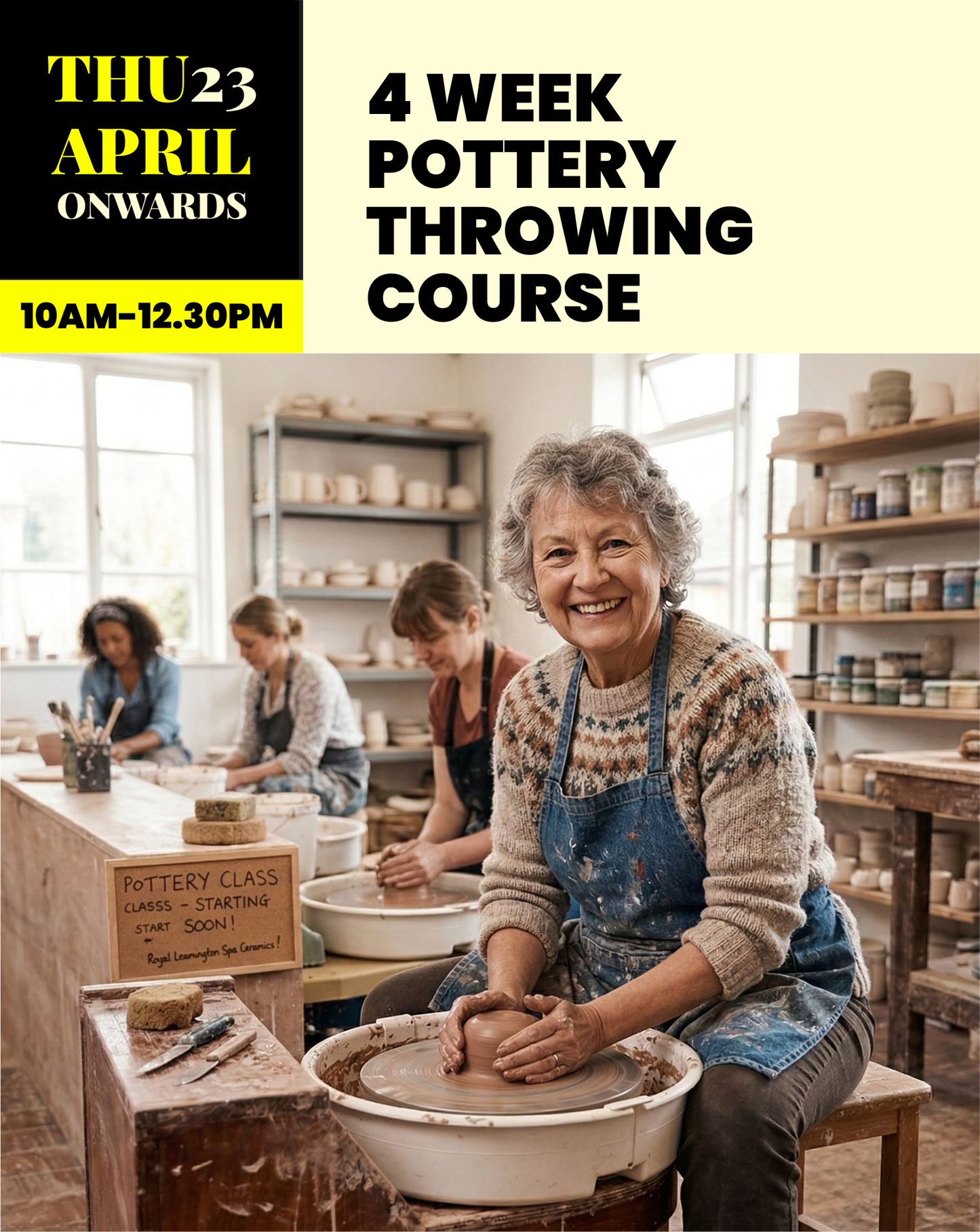 4 Week Pottery Throwing Course - Daytime