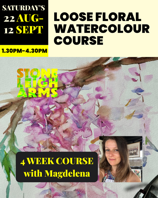 4 Week Floral Watercolour Course | Starting 22nd August