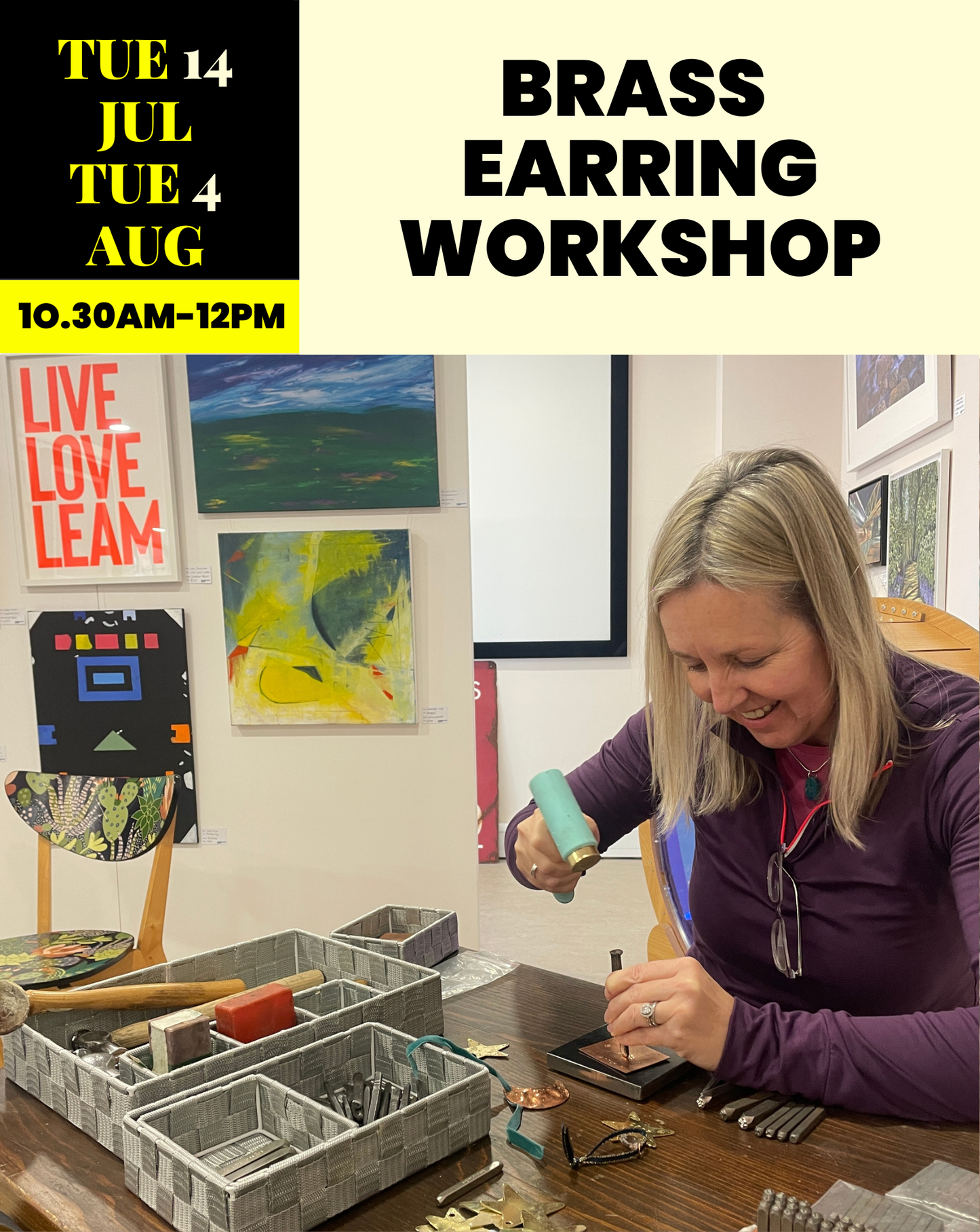 Recycled Brass Earring Workshop | 14th July and 4th August