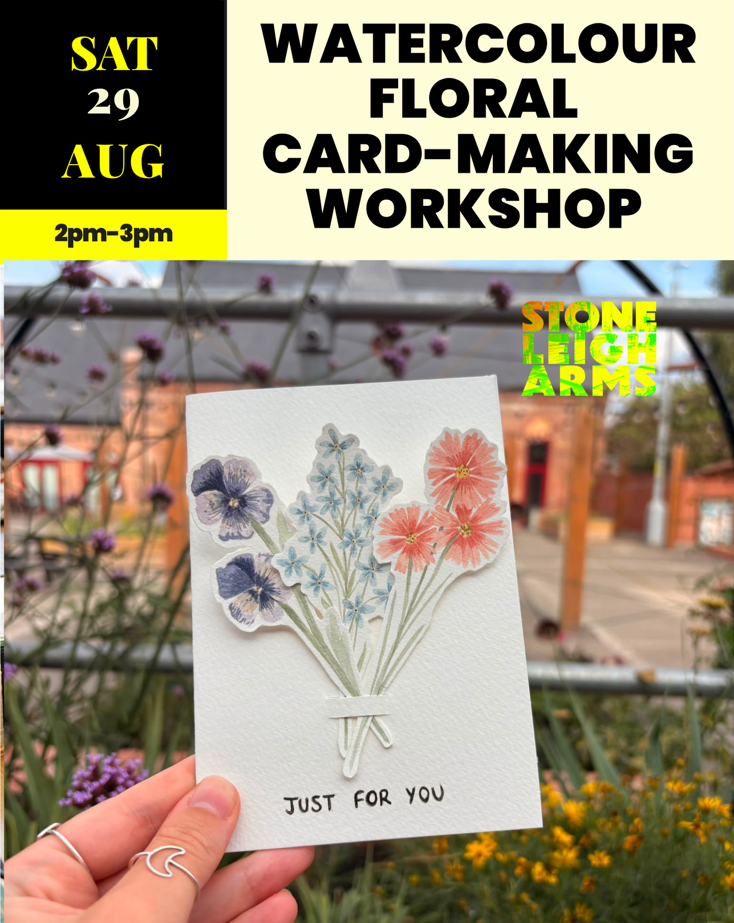 Watercolour floral card-making with Lauren, Shrubsy Art | Saturday August 29th
