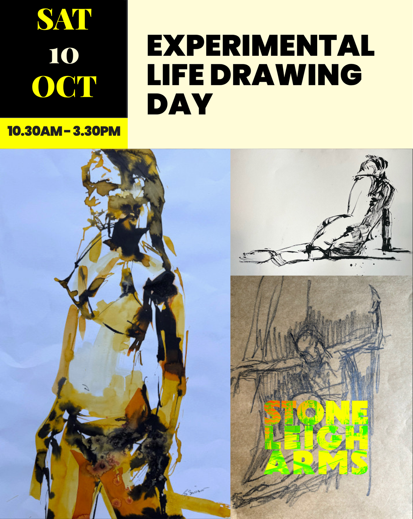 Experimental Life Drawing Workshop with Live Model | Saturday 10th October