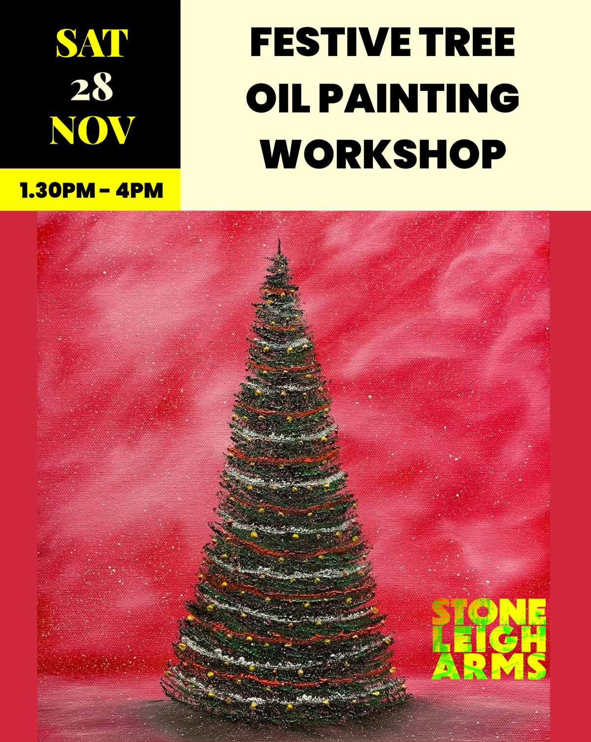 Festive Tree Oil Painting Workshop | Saturday 28th November