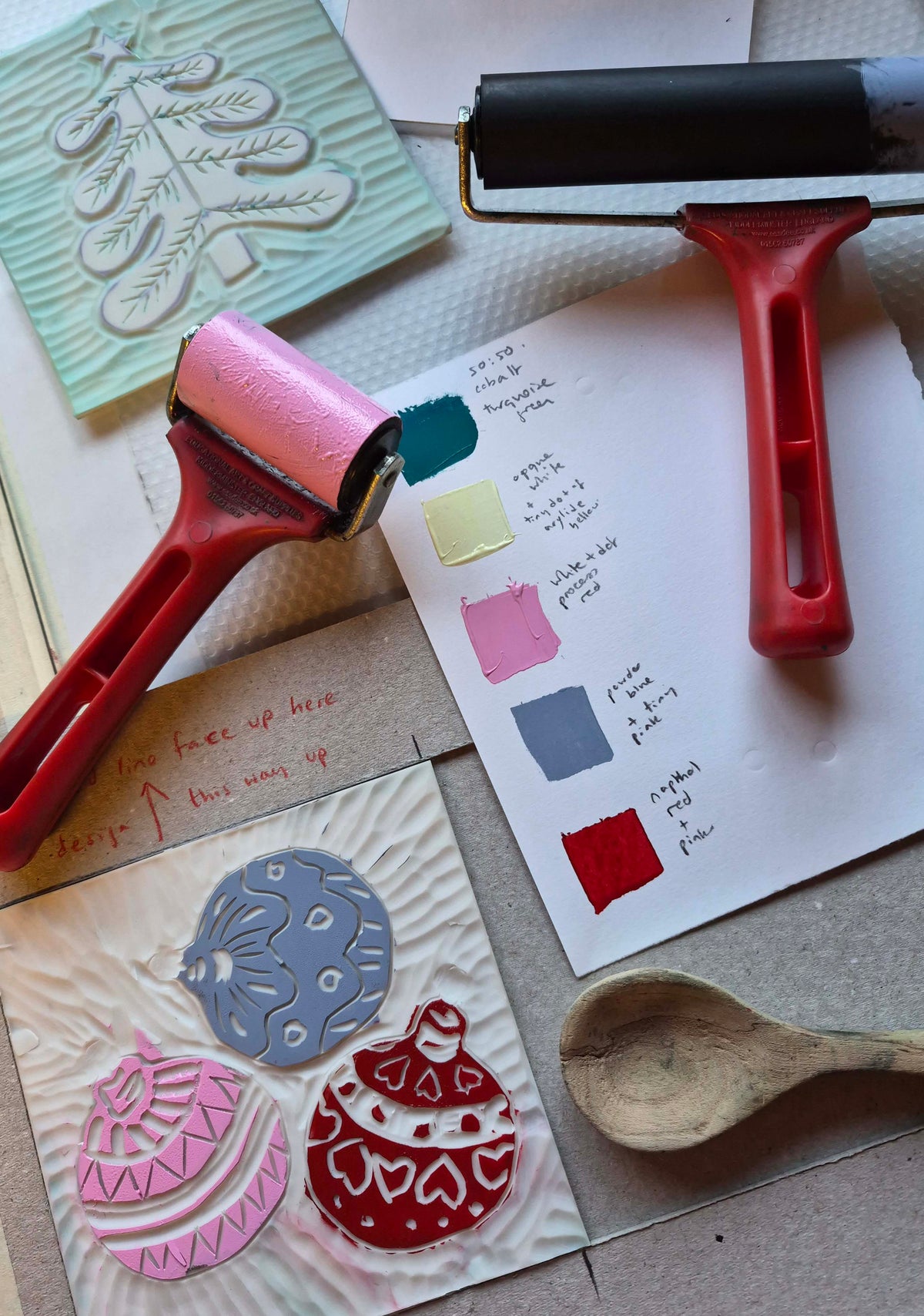 Lino Print Christmas Card Workshops | Saturday 5th December and Tuesday 8th December