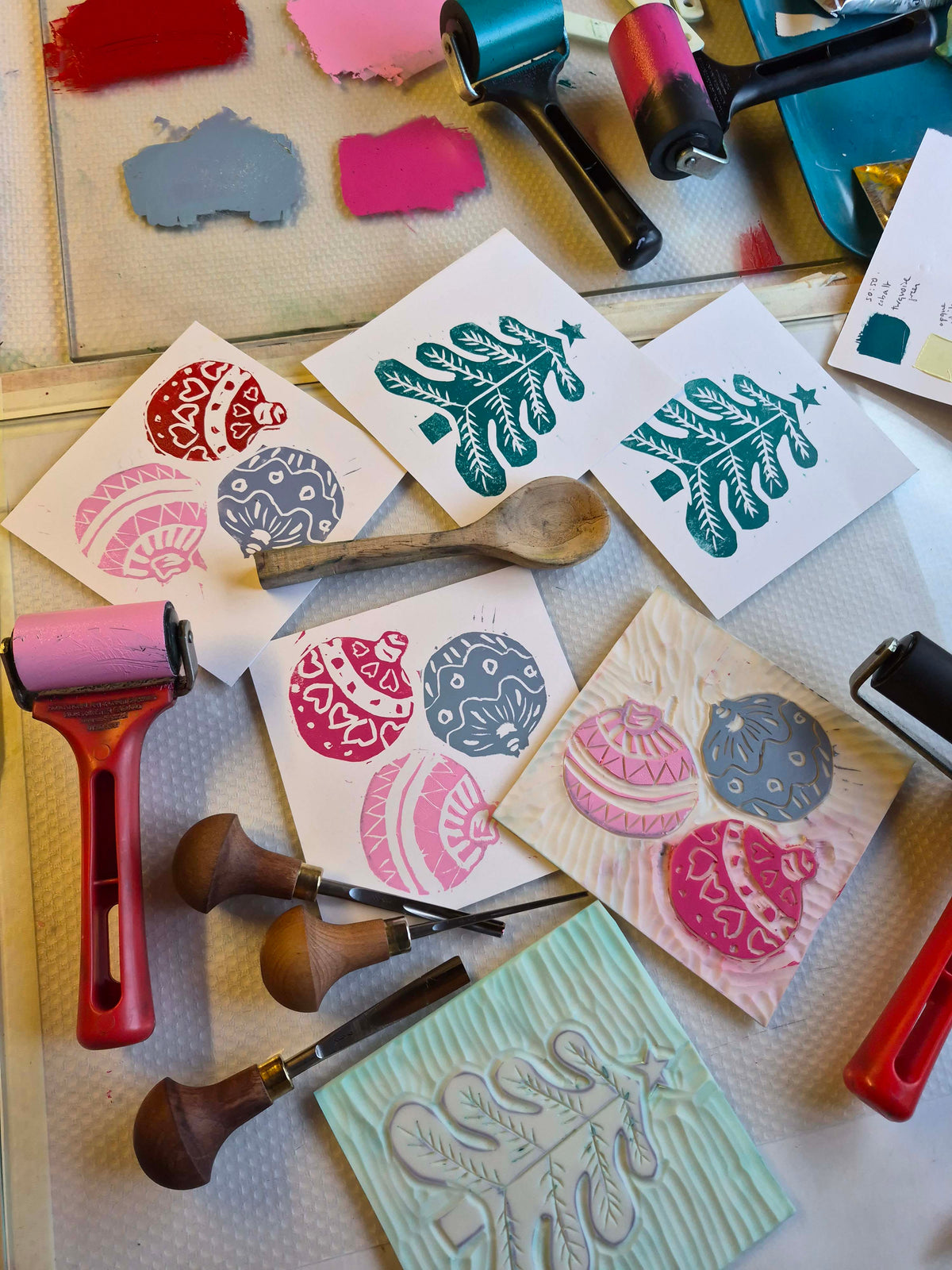 Lino Print Christmas Card Workshops | Saturday 5th December and Tuesday 8th December