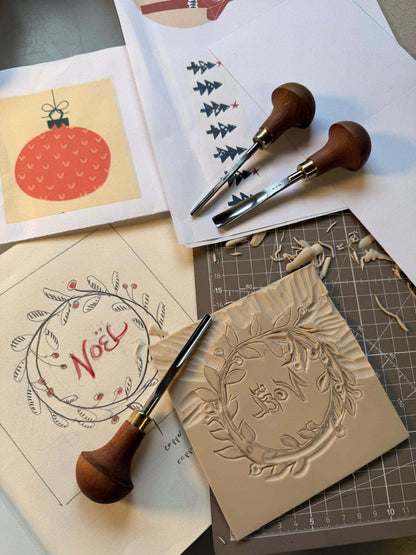 Lino Print Christmas Card Workshops | Saturday 5th December and Tuesday 8th December