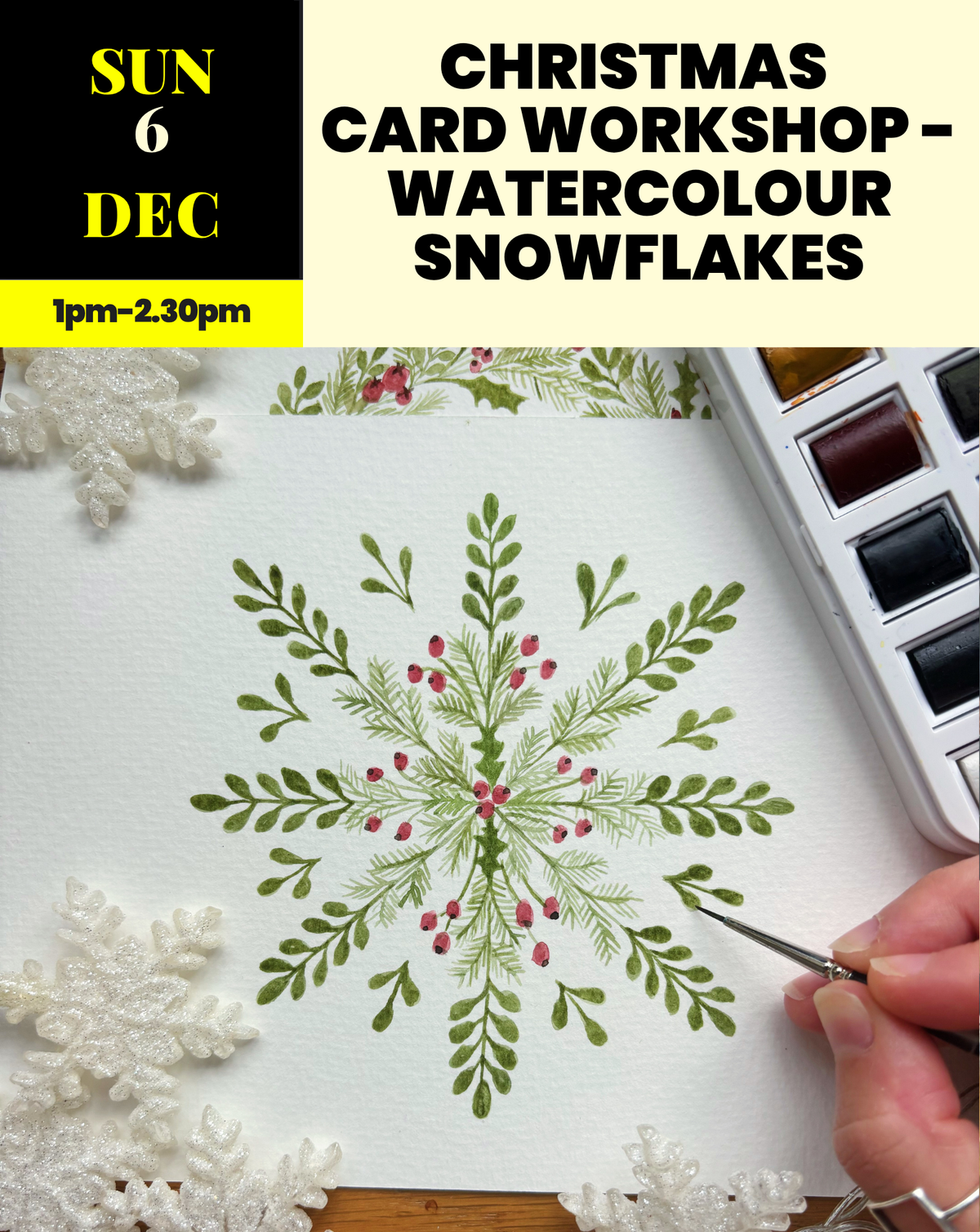 Christmas Card Snowflake Workshop | Sunday 6th December