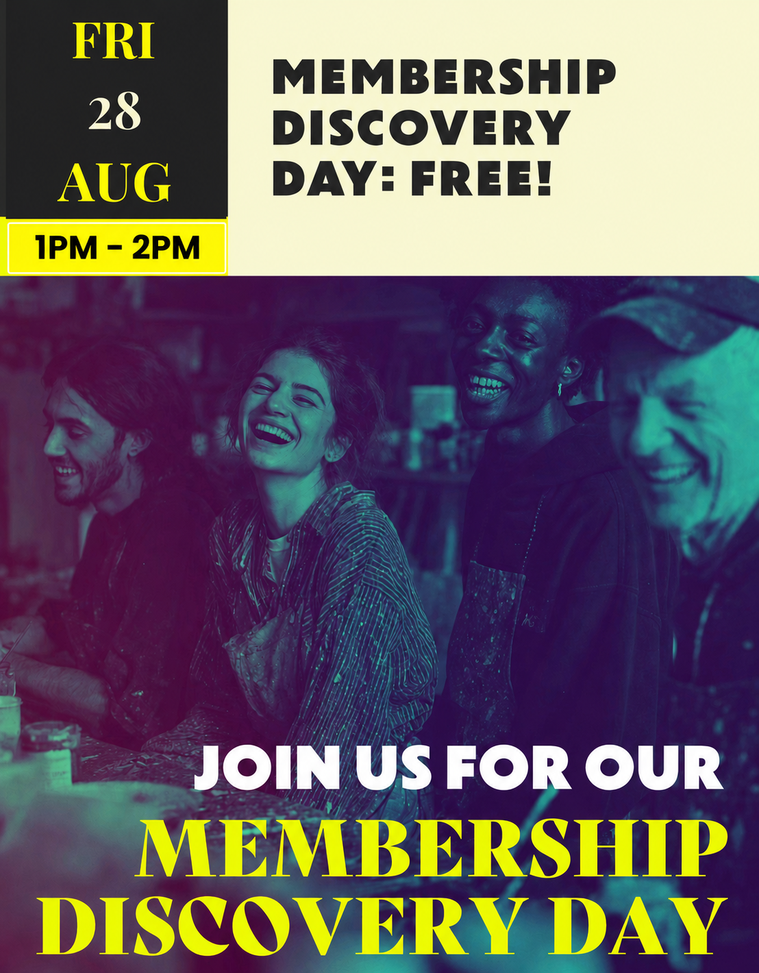 Membership discovery day | FREE | Friday 28 August