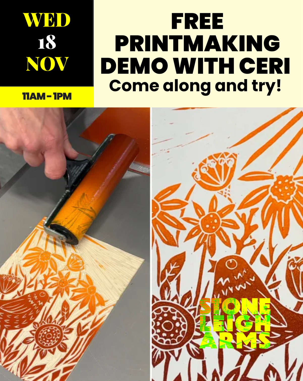Printmaking FREE DEMO | Wednesday 28 November