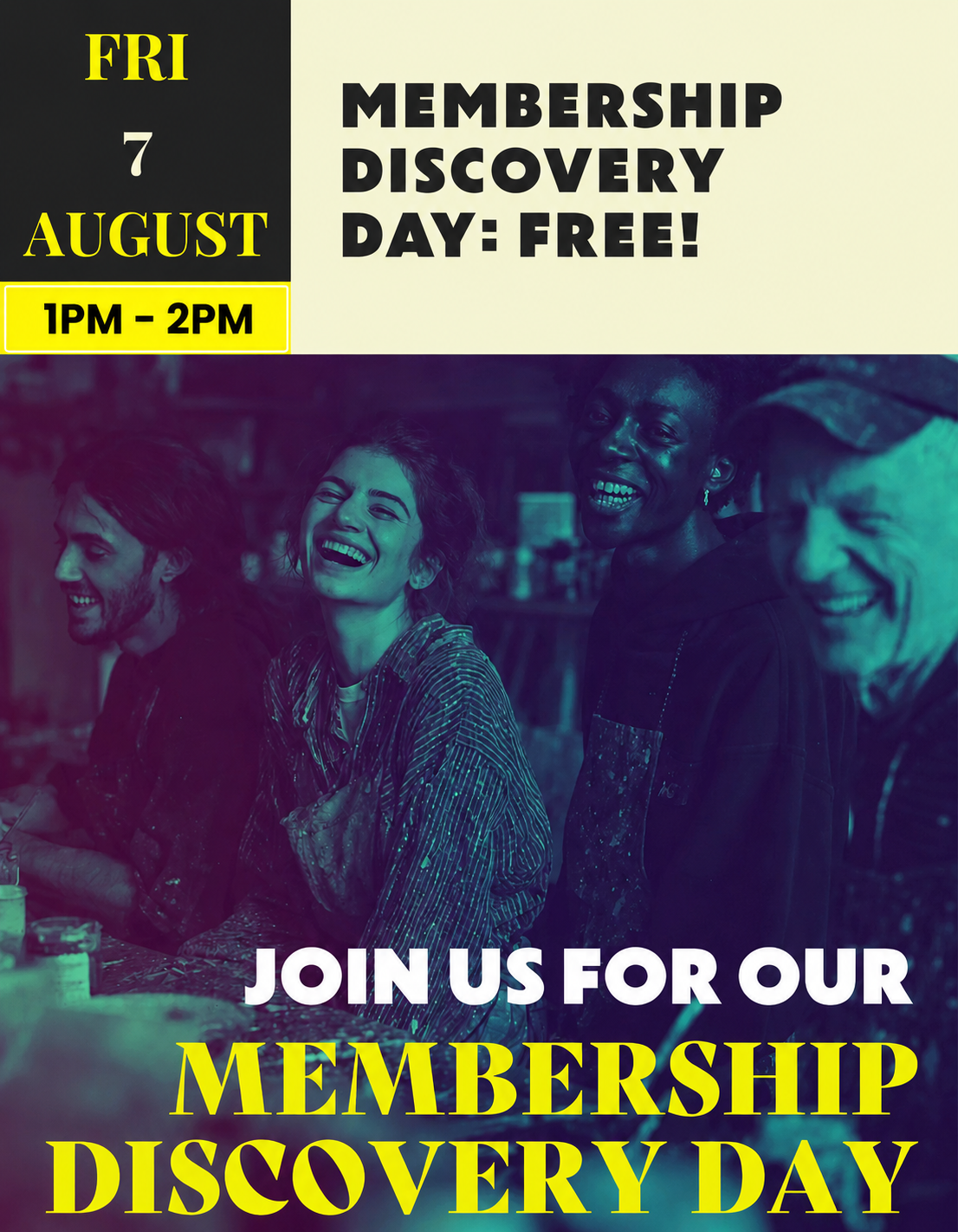 Membership discovery day | FREE | Friday 7 August