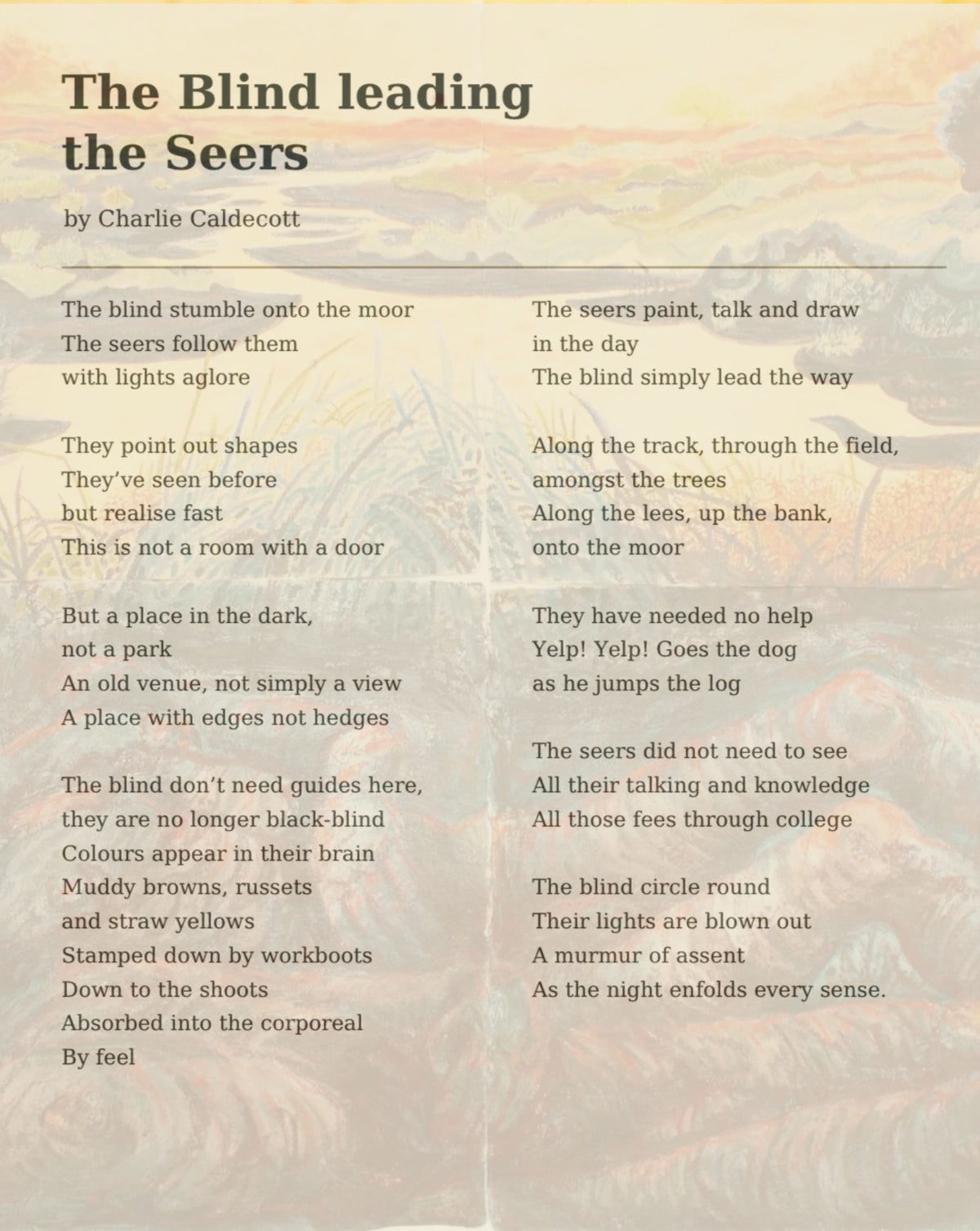OCTOBER/NOVEMBER | CURATED GROUP SHOW | The Blind Leading the Seers