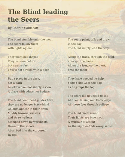 OCTOBER/NOVEMBER | CURATED GROUP SHOW | The Blind Leading the Seers
